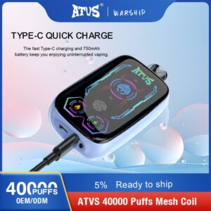 ATVS DUAL MESH COIL (40000 puffs) DISPOSABLE (5% nic)