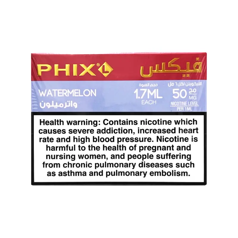 PHIX L 1.7ml PRE-FILLED PODS PACK 5% nic (4 CARTRIDGES)